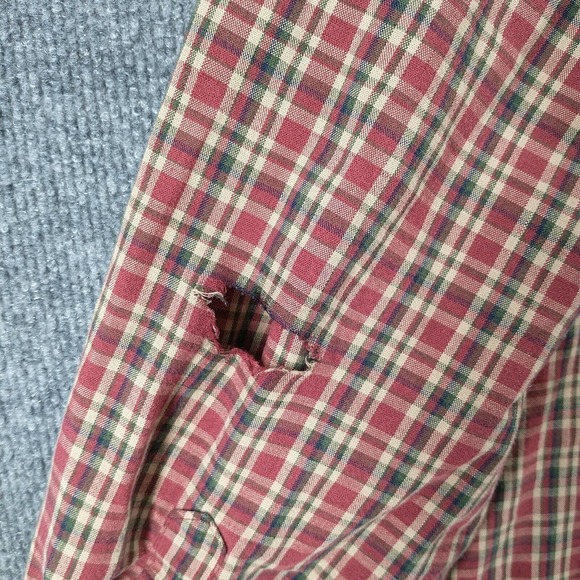 Wrangler Rugged Wear Men's Button-Down Shirt Multicolor Plaid XXL Distressed - Picture 11 of 15